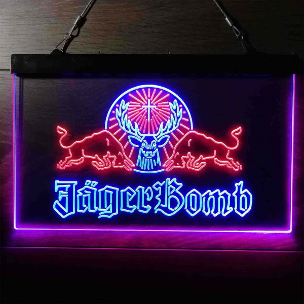 Jagermeister JagerBomb Dual LED Neon Light Sign